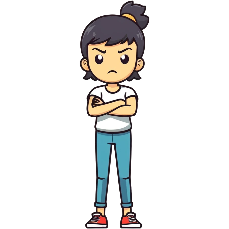Sassy teenager arguing emoji