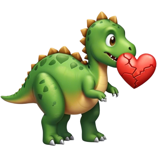 dinosaur broken heart  emoji