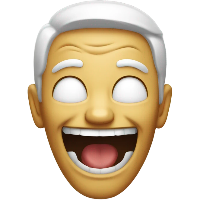 Evil and laughing emoji
