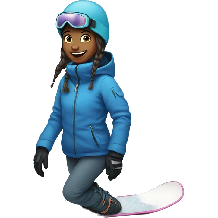 Girl on a snowboard  emoji