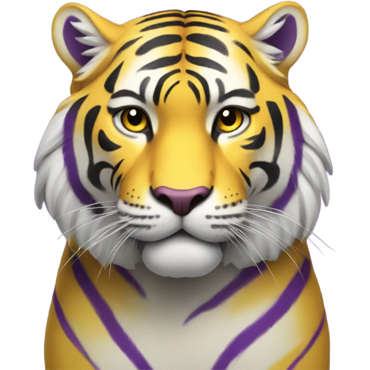 Yellow and purple tiger  emoji