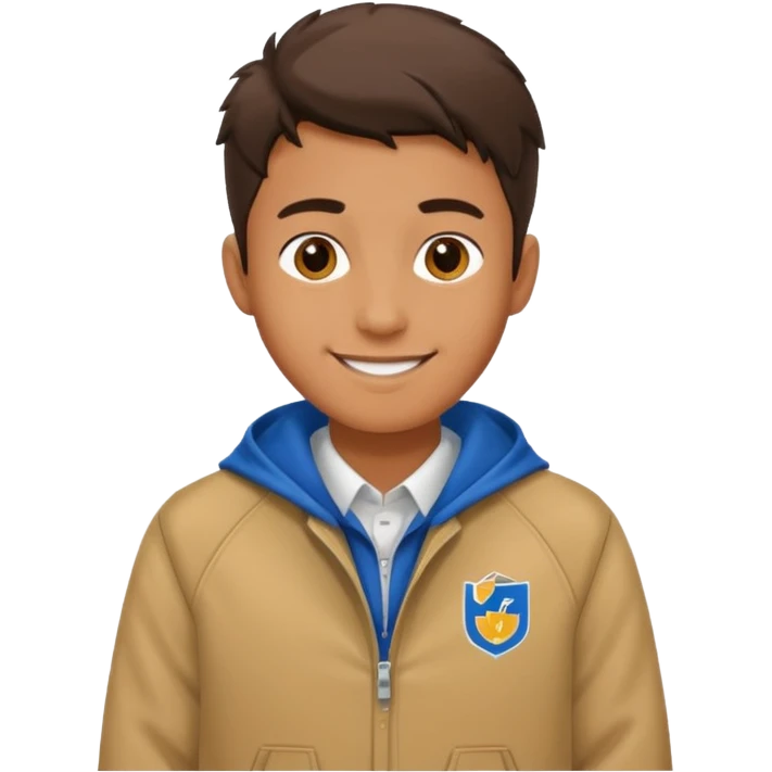 college boy with college jacket emoji