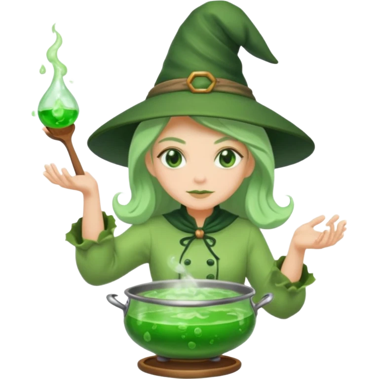 green witch cooking potion emoji