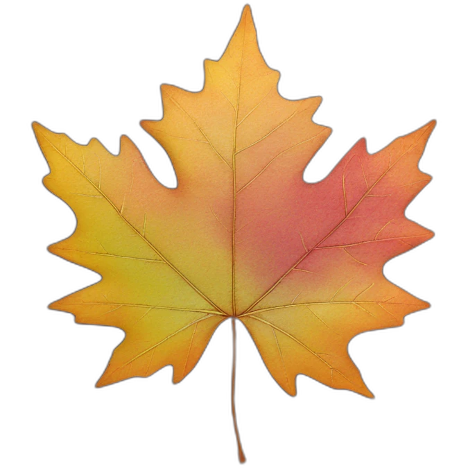 a maple leaf on the ground, autumn colors emoji