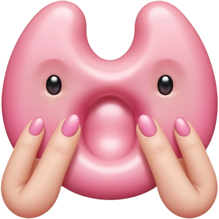 Two fingers inside a vagina emoji