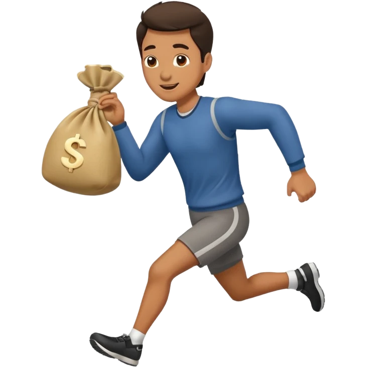 Man running with moneybag emoji