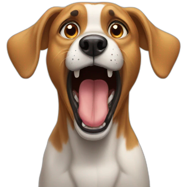 dog yelling emoji