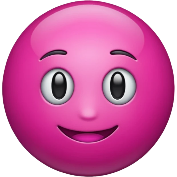magenta color sphere, Negative : Emoji. emoji