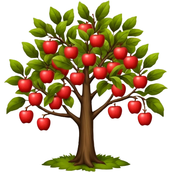 Apple tree, less apples. emoji