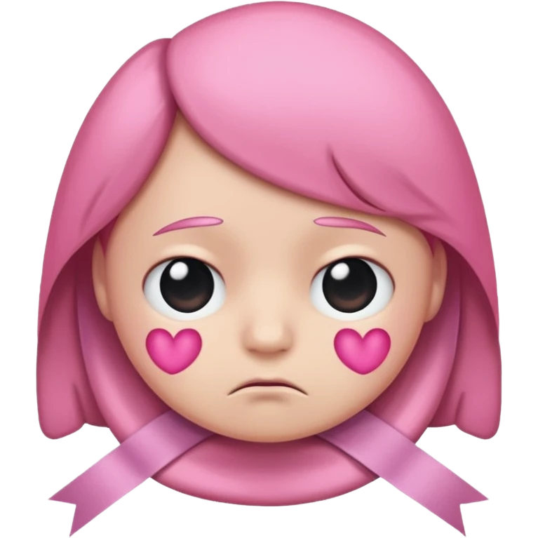 Make a emoji whit these emojis 🎀😔 emoji