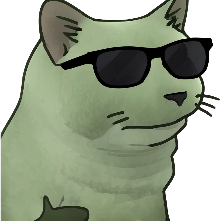 Cat with sunglasses emoji