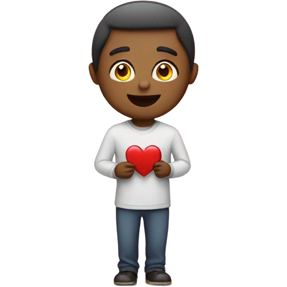 Love you with heart emoji