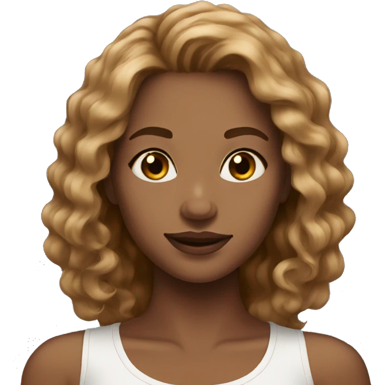 stunning girl light brown hair emoji