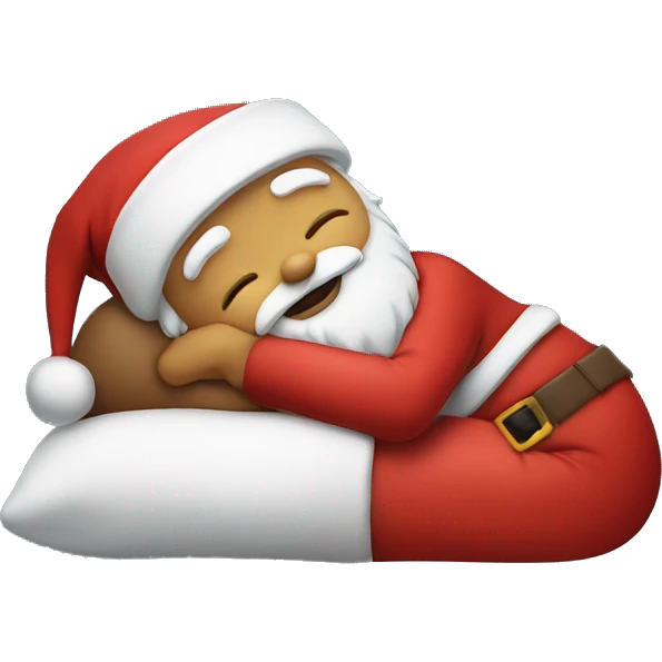 sleeping santa emoji