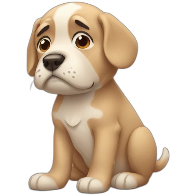 Dog sad emoji
