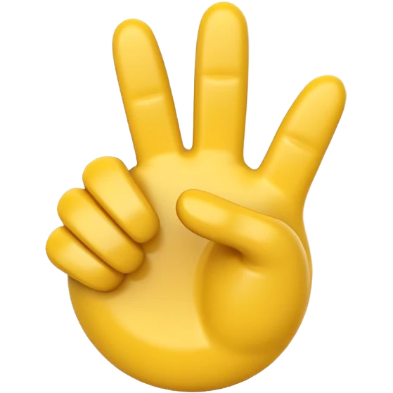 Apple-style 3D illustration of a single yellow emoji hand giving a thumbs up gesture, glossy and rounded, centered on a clean white background, soft shadow underneath, isolated and minimal design emoji