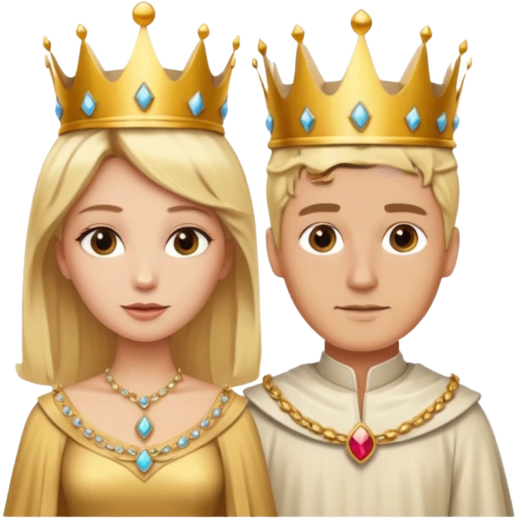 Blonde Queen and Male servant emoji