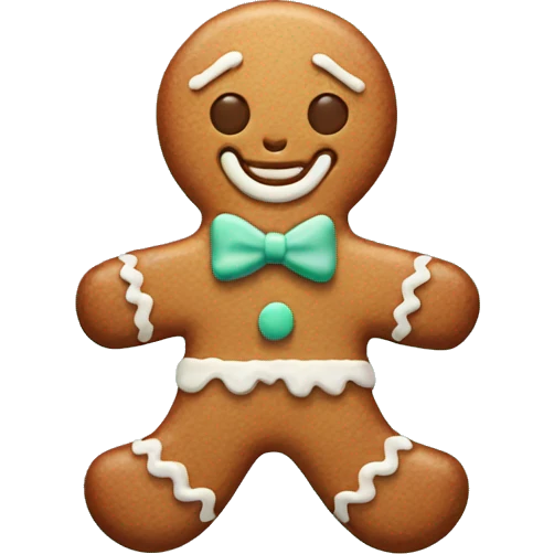 Pastel gingerbread man emoji