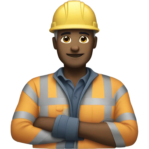 Blueprint construction man emoji