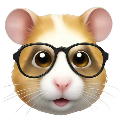 Hamster with glases emoji