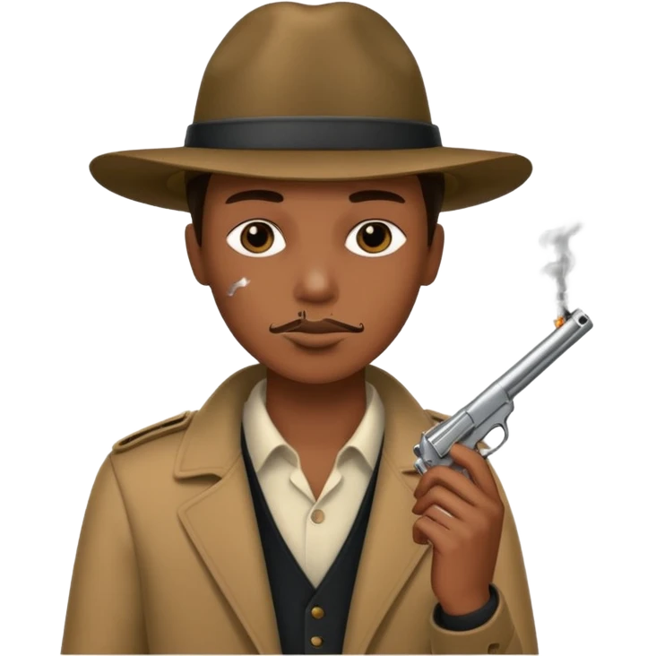 Smoking blunt, holding gun emoji