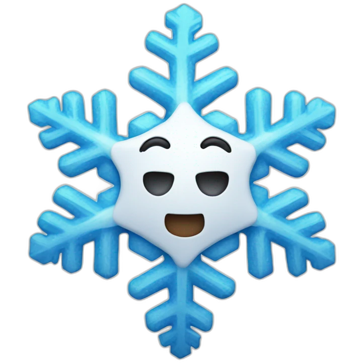 Snowflake with head emoji