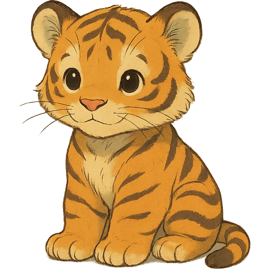 cute baby tiger emoji