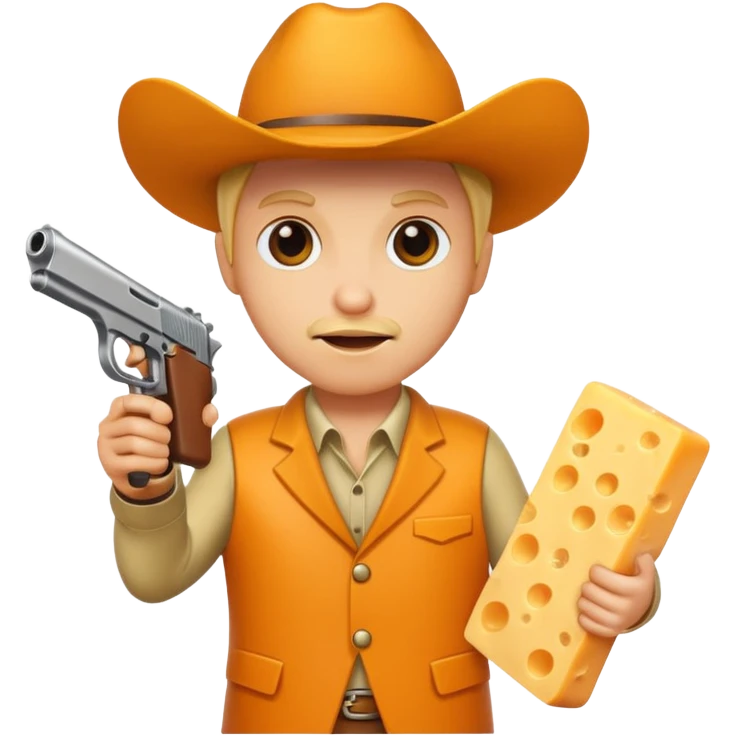 cheese with a gun emoji