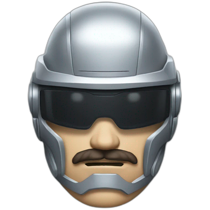 robocop with moustache emoji