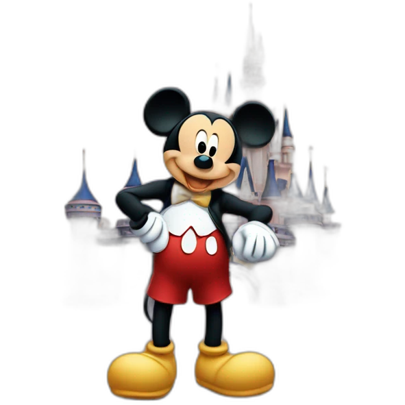 mickey mouse in disney land emoji