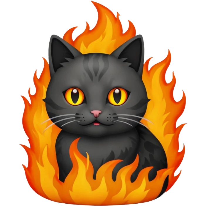 Cat on fire emoji