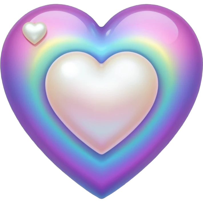 heart with a dark star and pearl emoji
