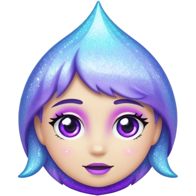 glitter frost cian and purple emoji