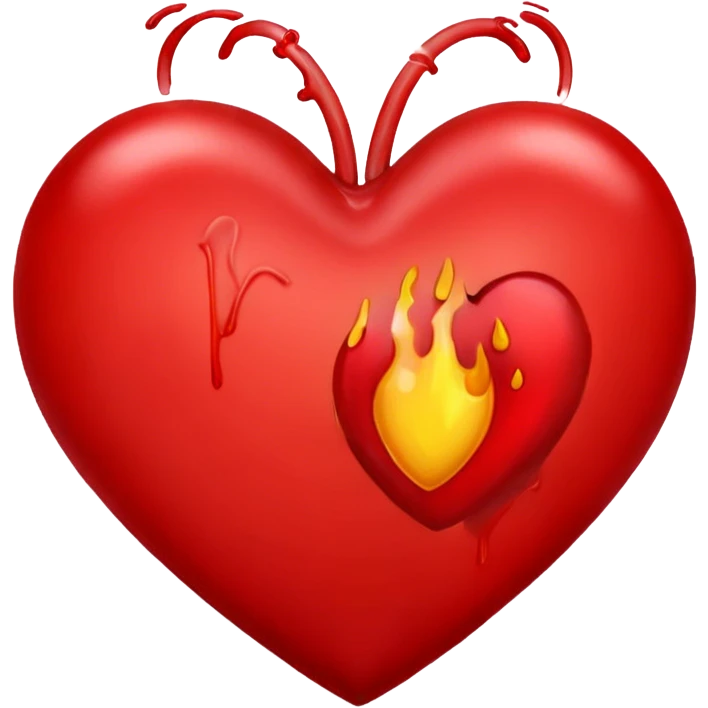 Blood heart emoji