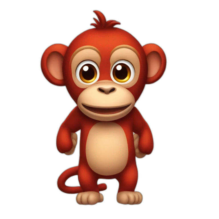 big red butt monkey emoji