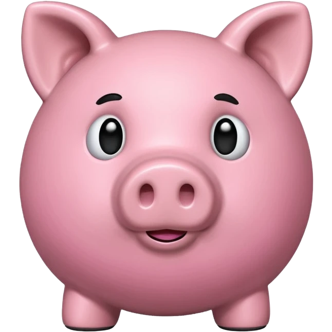 Fuzzy piggy bank  emoji