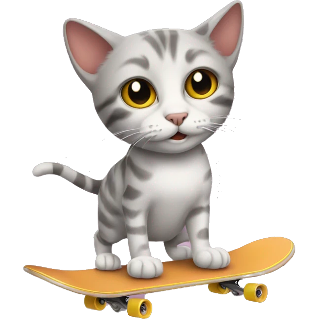 Cat on a skateboard emoji