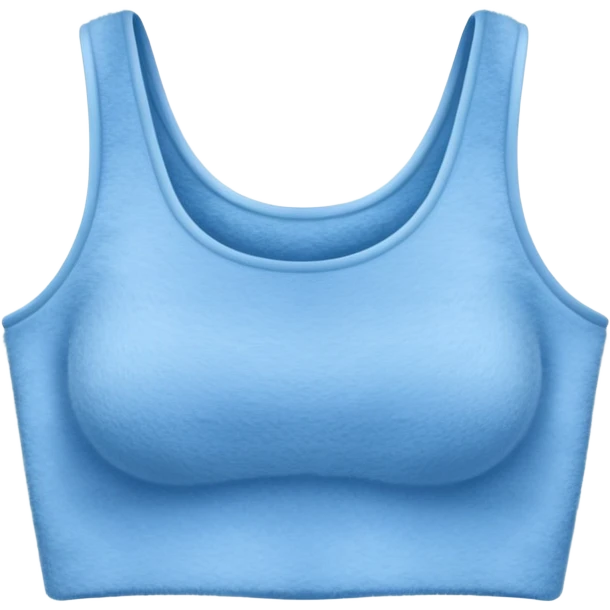 super realistic isolated blue cashmere crop top emoji