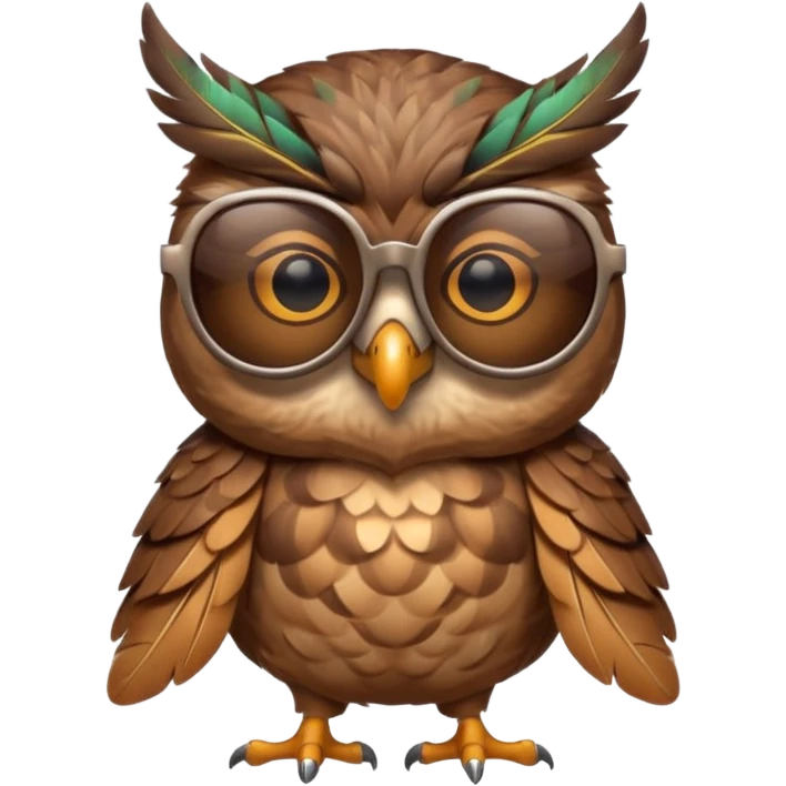 owl wearing sunglasses emoji