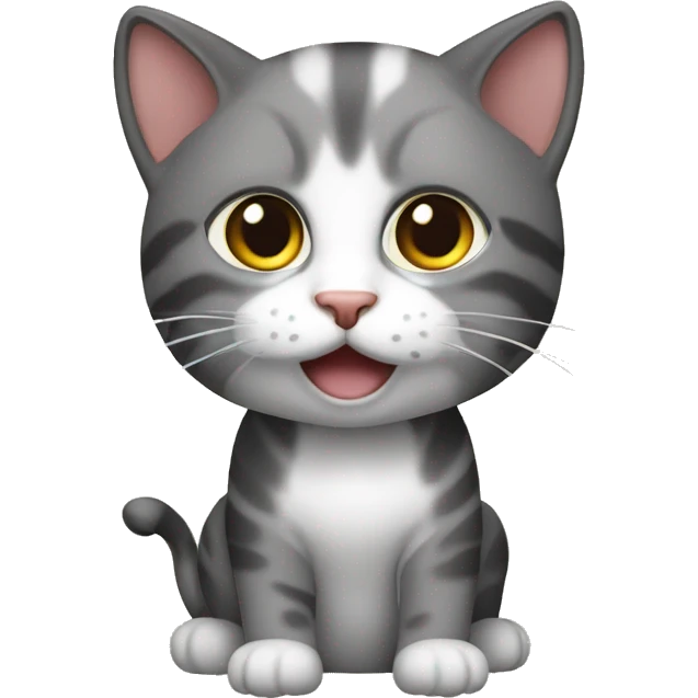 Gatto accaldato con l'affanno  emoji