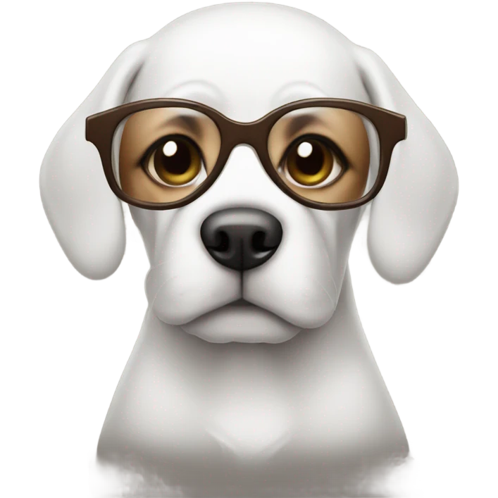 dog wearing glasses emoji
