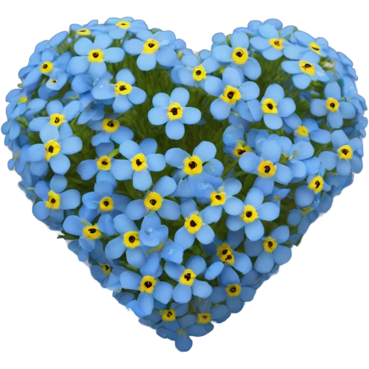 Forget me not heart emoji