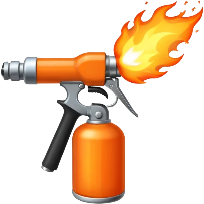 blow torch with flame emoji