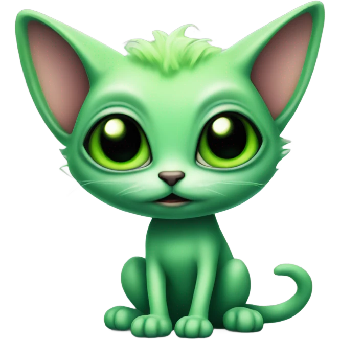Alien riding kitten emoji