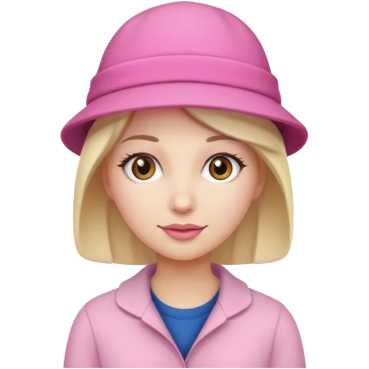 woman with pink hat emoji