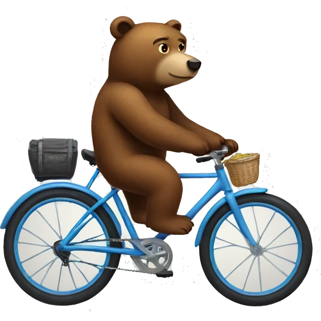 Bear in bike emoji