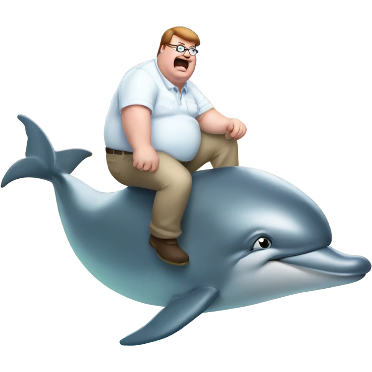Peter griffin on a dolphin emoji