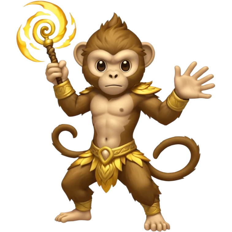 air elemental monkey warior air particles emoji