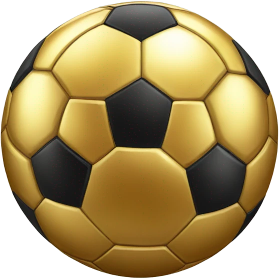 A golden soccer ball emoji