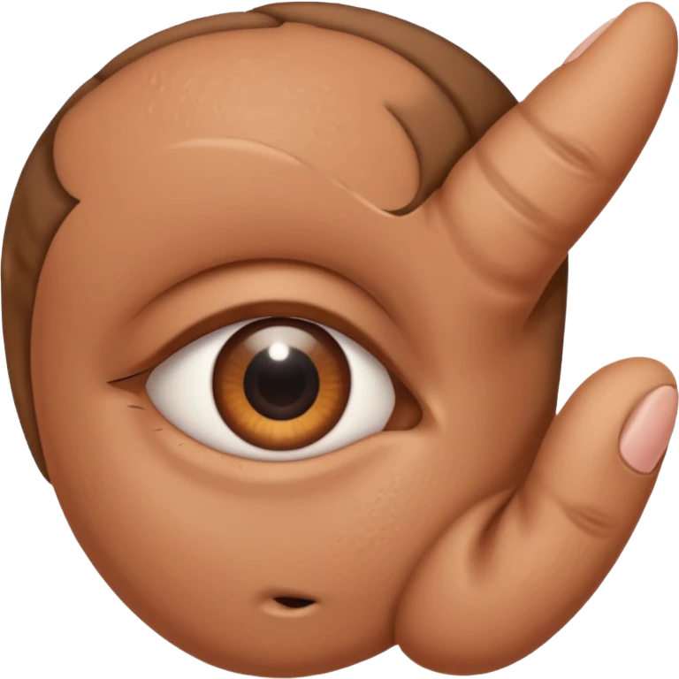 solo orecchio con mano dietro emoji